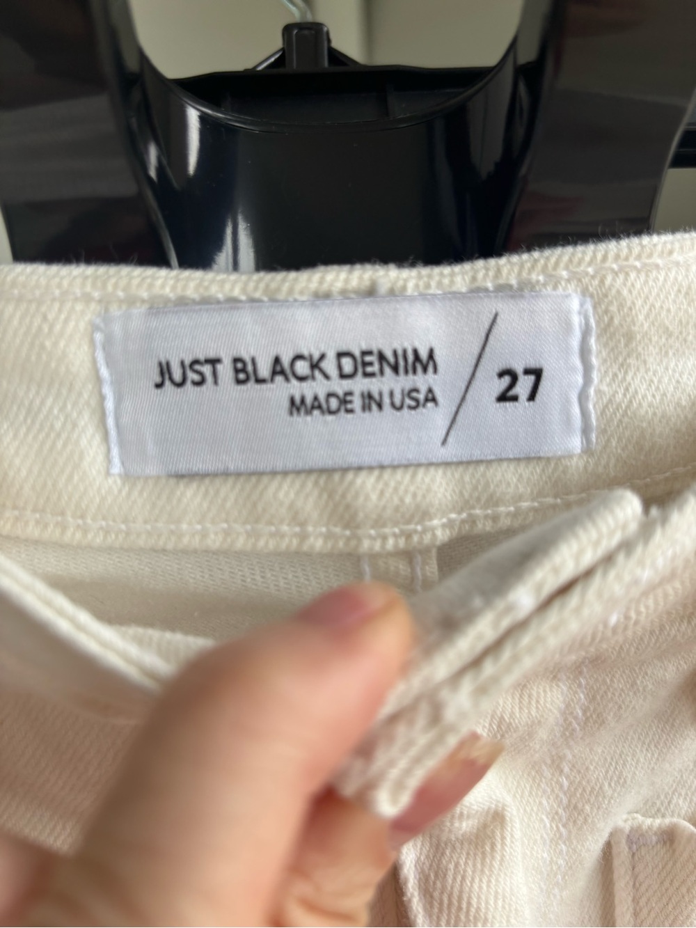Just Black Denim Women’s 27 White Wide Leg Crop Jeans High Rise Made USA - Picture 3 of 6